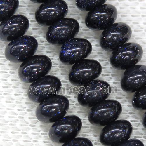 blue SandStone rondelle beads