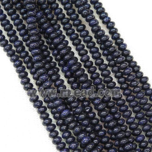 blue SandStone rondelle beads
