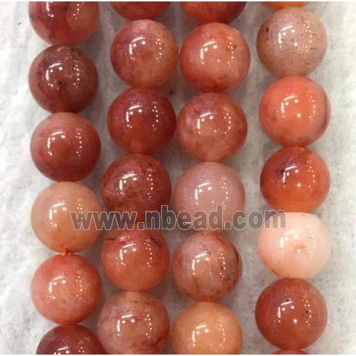 round Red Chalcedony beads