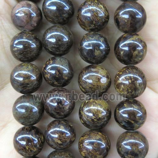 round Bronzite beads