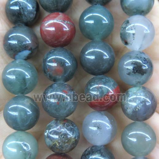 round green BloodStone beads