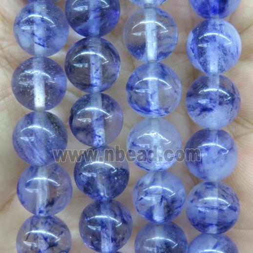 blue watermelon quartz beads, round