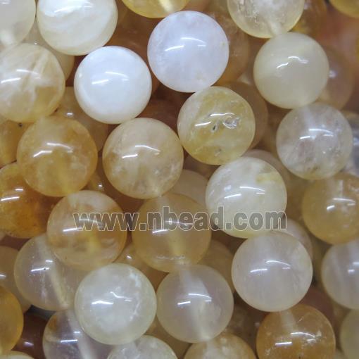 round Yellow Opal Jasper beads