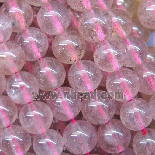round Strawberry Quartz beads
