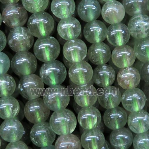 green Apatite beads, round