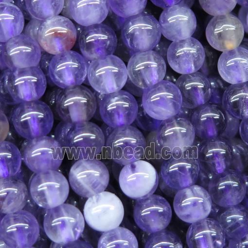 purple Amethyst beads, round