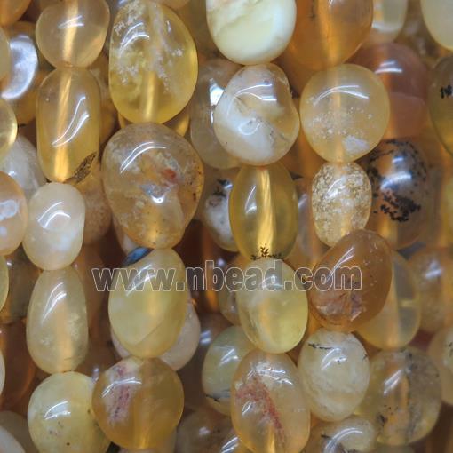 yellow Opal Jasper beads chip, freeform