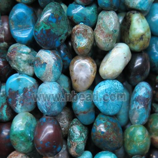 natural Azurite beads chip, freeform, blue