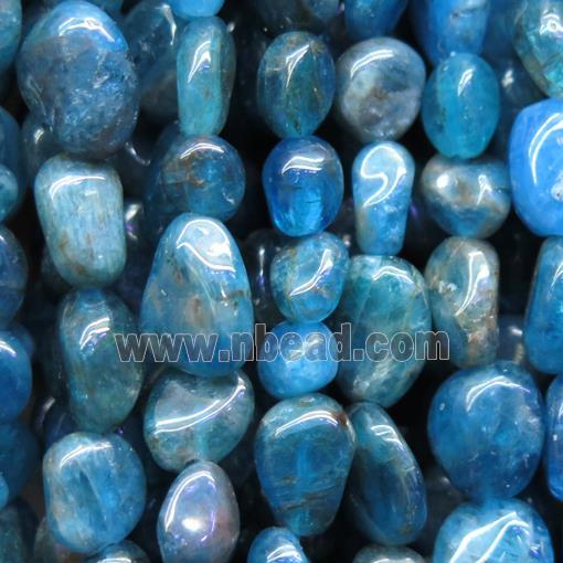 blue Apatite chip beads, freeform