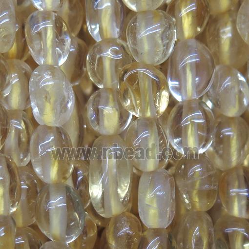 yellow Citirine chip beads, freeform