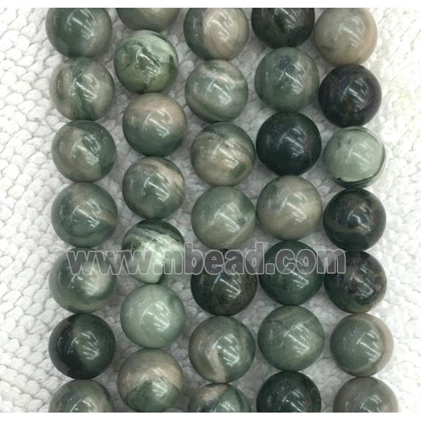 Green Jasper Beads Smooth Round