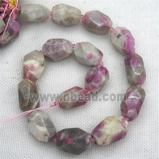 pink Tourmaline nugget beads, freeform