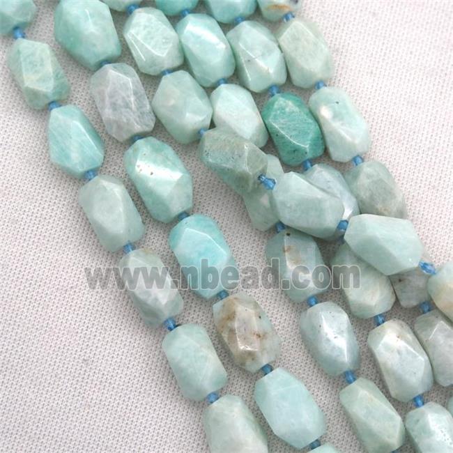Amazonite nugget beads, freeform