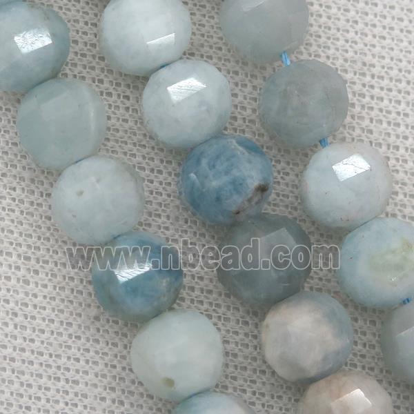 blue Aquamarine beads, lantern