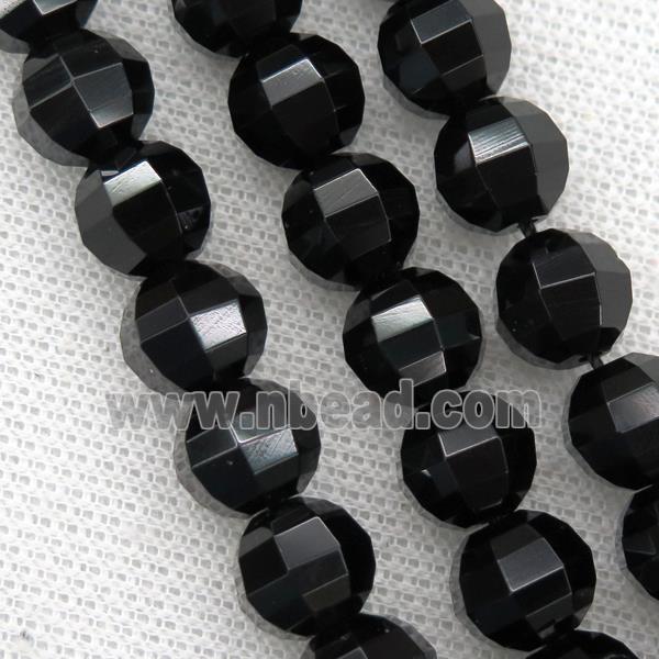 black Tourmaline beads, lantern