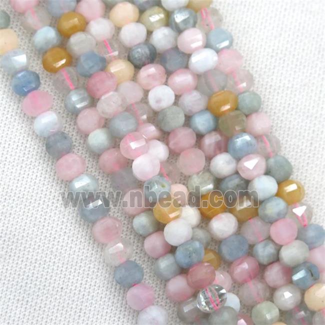 multicolor Morganite beads, lantern