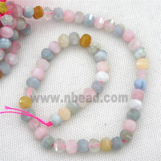 multicolor Morganite beads, lantern