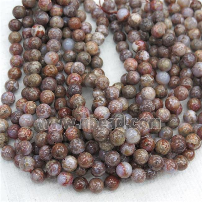 round Blood Agate beads