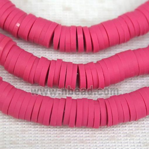 hotpink Fimo Polymer Clay heishi beads