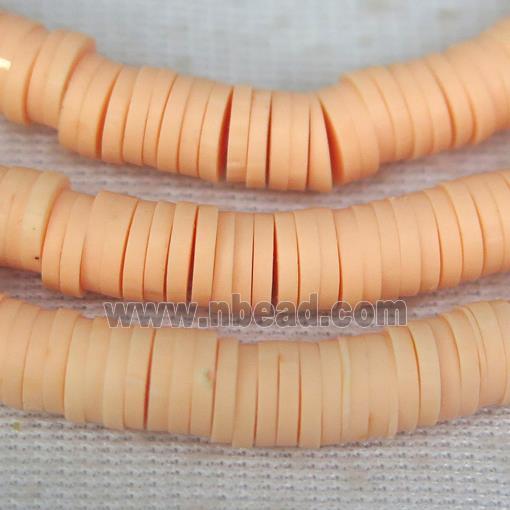 lt.pink Fimo Polymer Clay bead, heishi