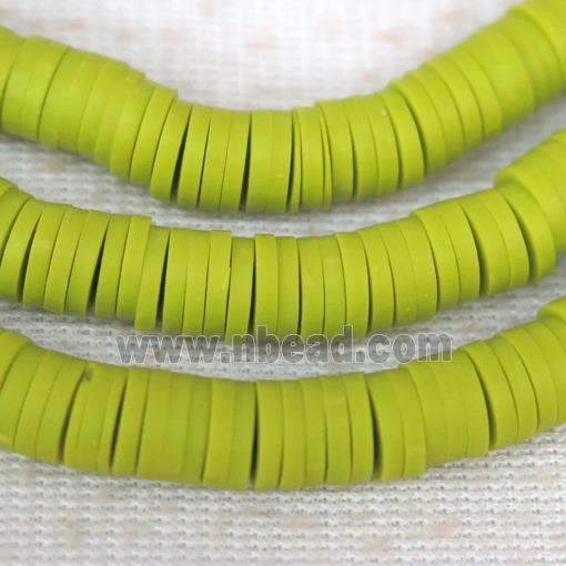olive Fimo Polymer Clay heishi beads