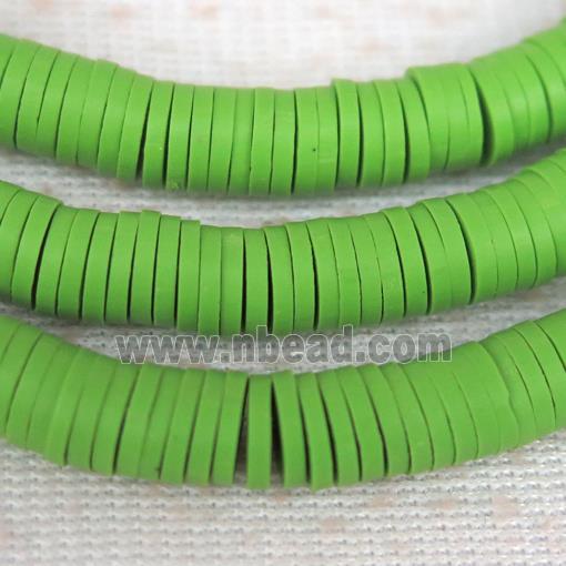 green Fimo Polymer Clay heishi beads