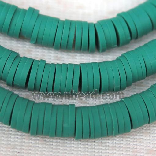 green Fimo Polymer Clay heishi beads