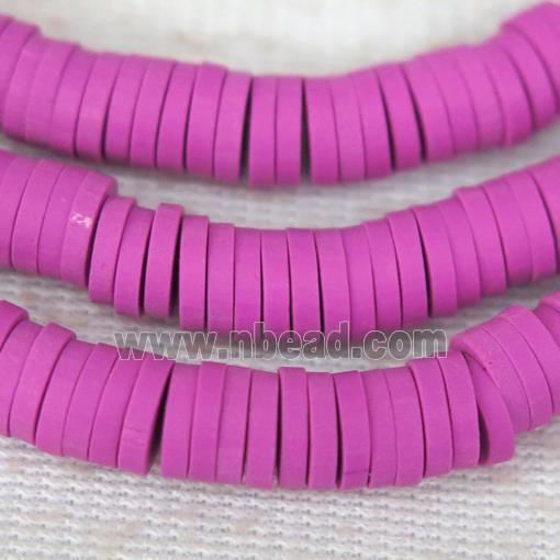 hotpink Fimo Polymer Clay heishi beads