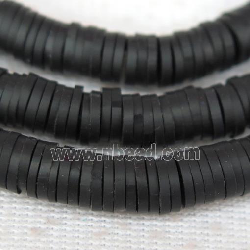 black Fimo Polymer Clay heishi beads