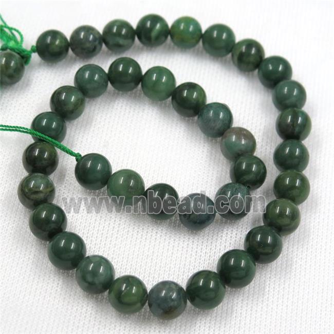 round green African Verdite beads