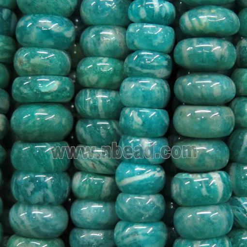 green Russian Amazonite beads, rondelle
