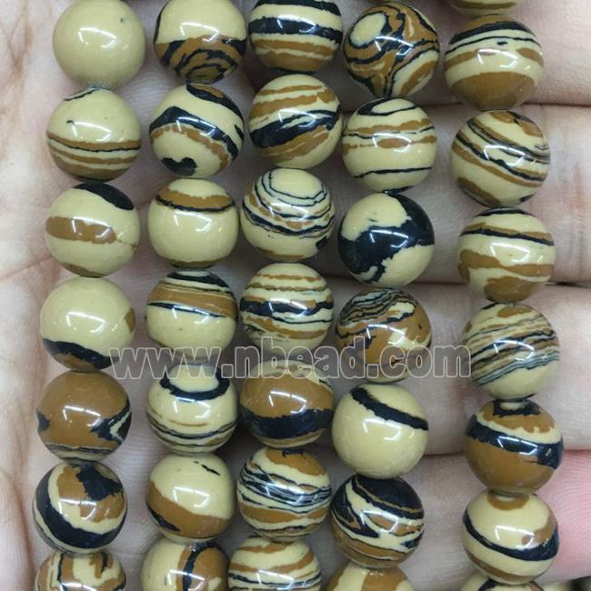 round Resin Lace Beads, coffee