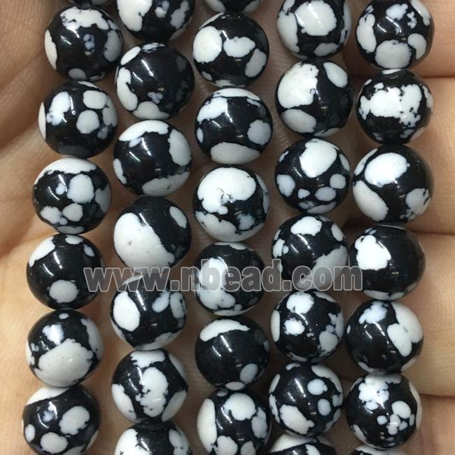 round snowflake Resin beads