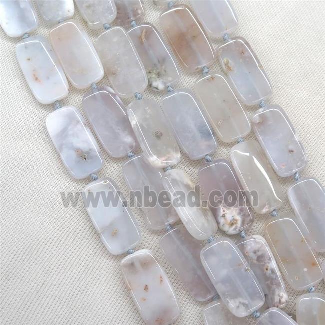 Cherry Agate Beads, rectangle