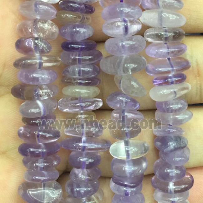 Ametrine chip beads, purple