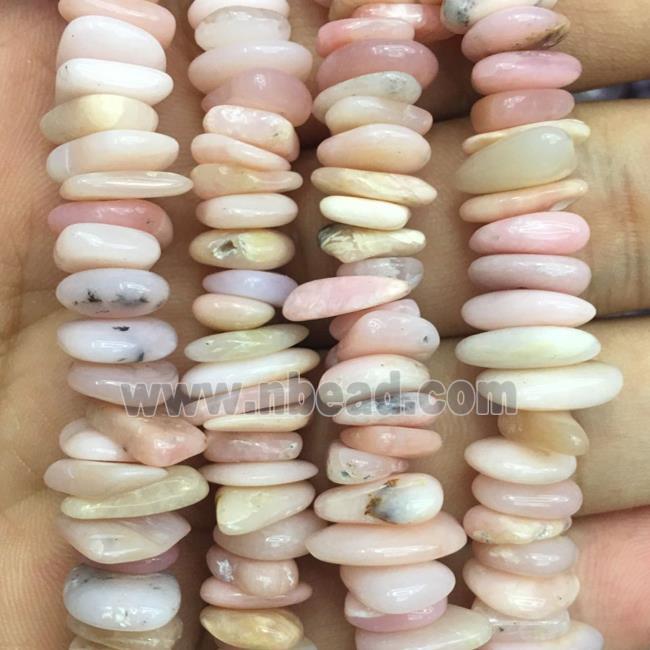 pink Opal Jasper chips beads