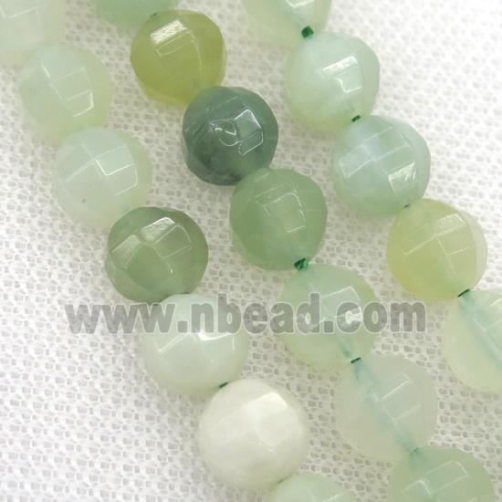 Chinese New Mountain Jade Beads, faceted round