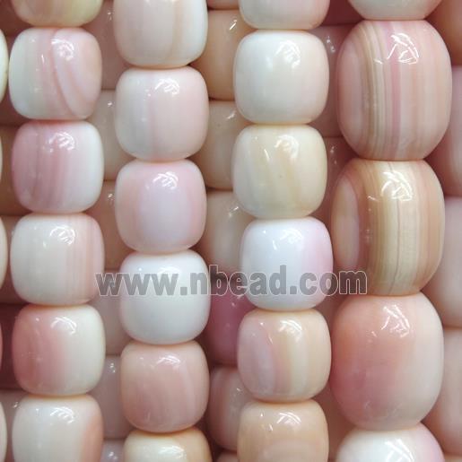 pink Queen Shell barrel Beads