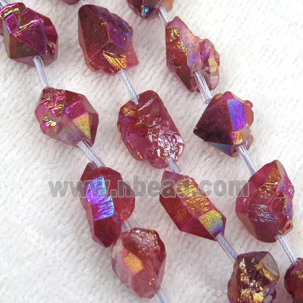 red Crystal Quartz chip beads