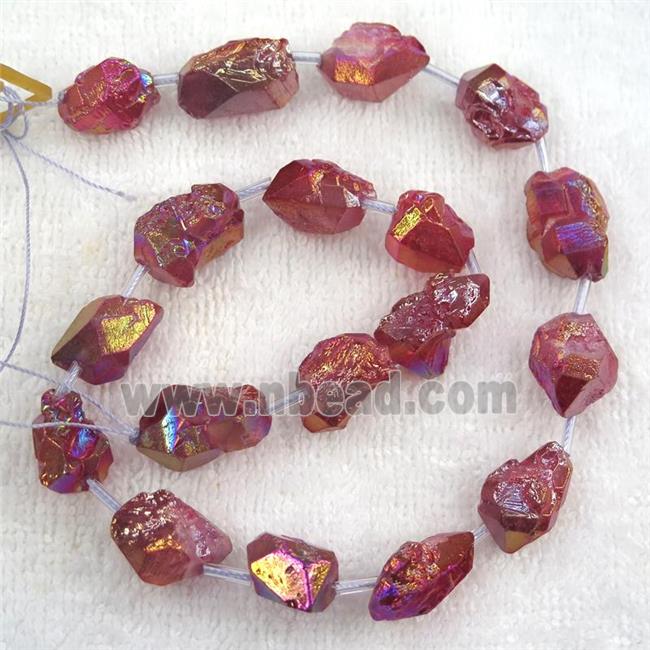 red Crystal Quartz chip beads
