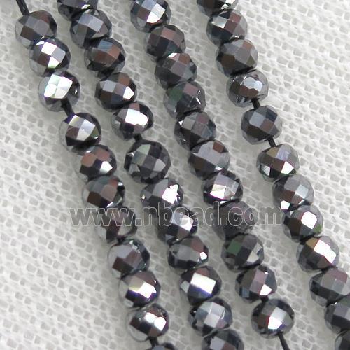 Terahertz Stone beads, faceted rondelle