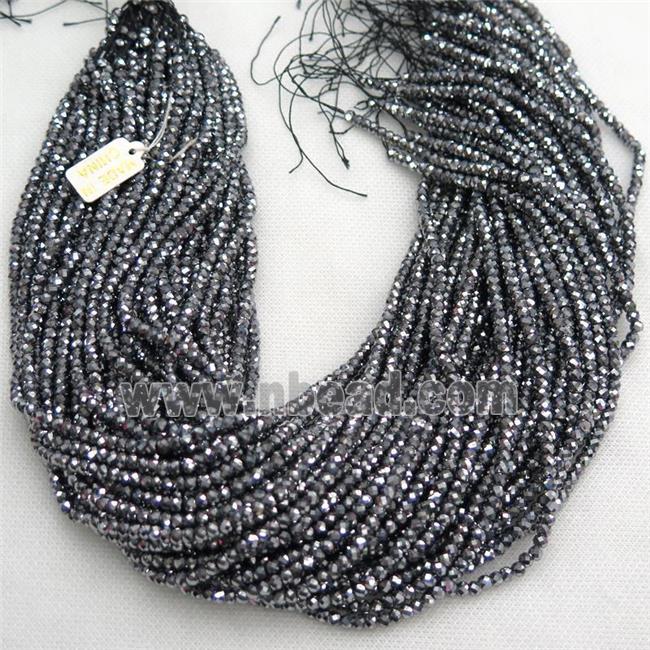 Terahertz Stone beads, faceted rondelle