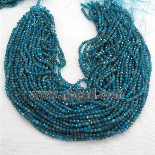 blue Apatite Seed Beads, faceted round