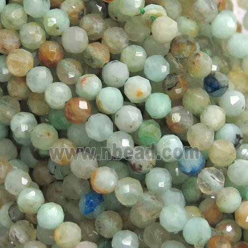 Chrysocolla Seed beads, faceted round