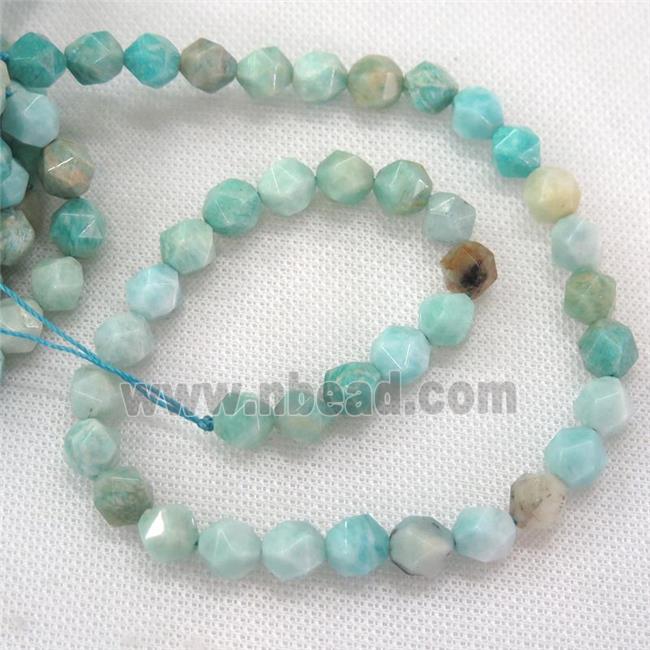 Brazilian Amazonite beads, faceted round