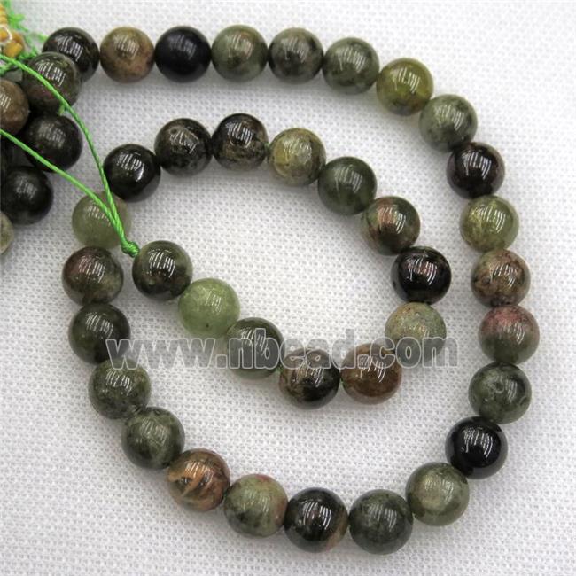 round Green Garnet Beads