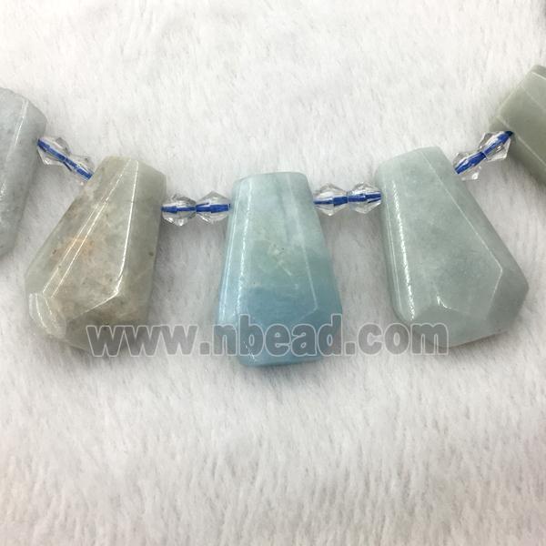 Aquamarine teardrop beads