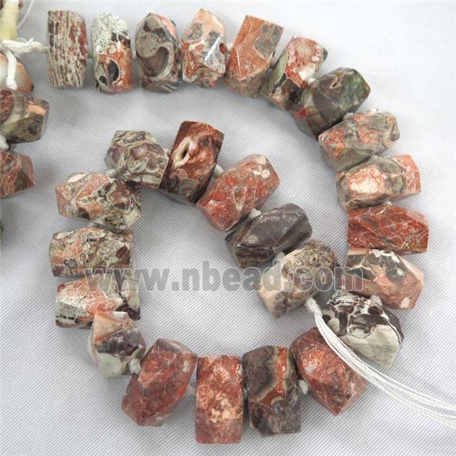 Ocean Jasper nugget beads, faceted cuboid
