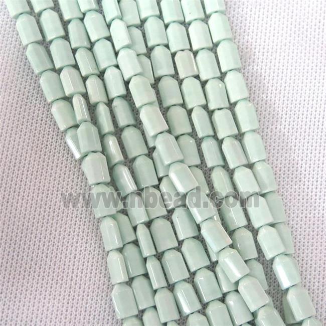 aqua Oxidative Agate bullet beads