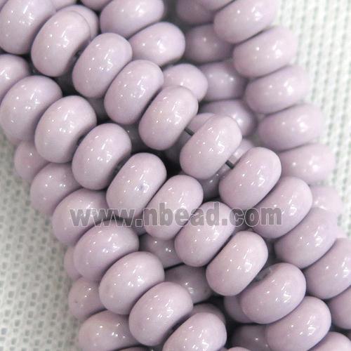 purple Oxidative Agate rondelle beads